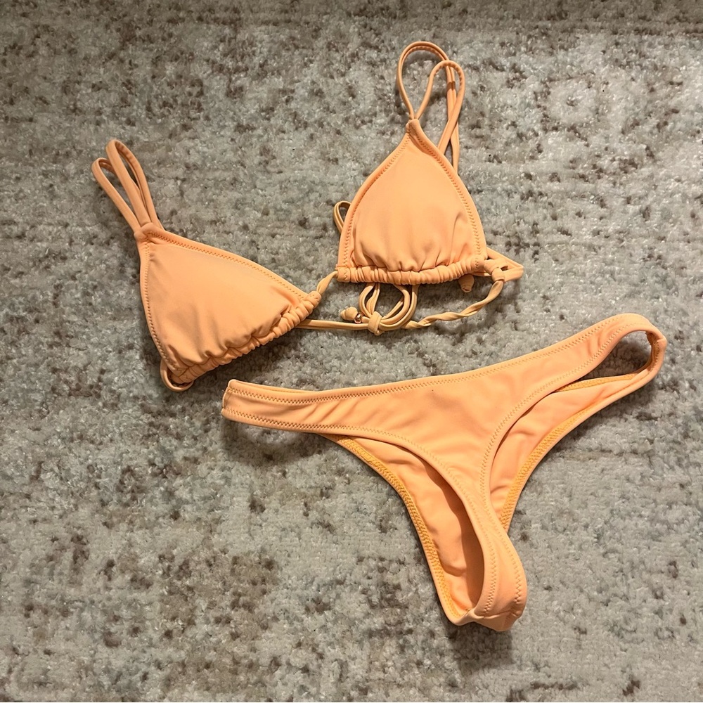 SOLD☀️☀️WHITE FOX SWIM Tangerine Bikini Set